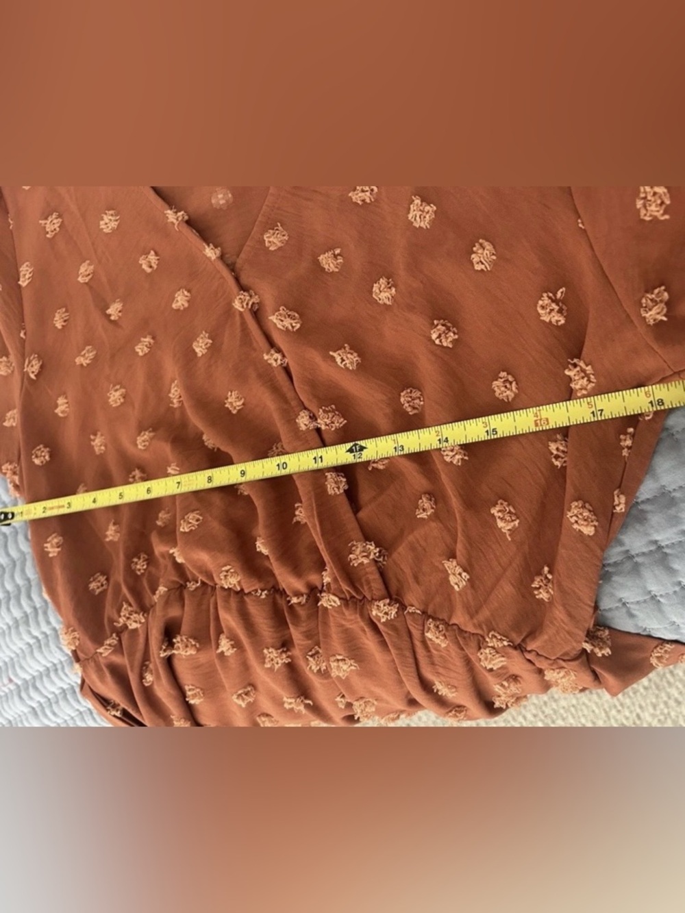 Rusty-Orange Maxi Dress with Self-Tie Waist - Picture 4 of 4